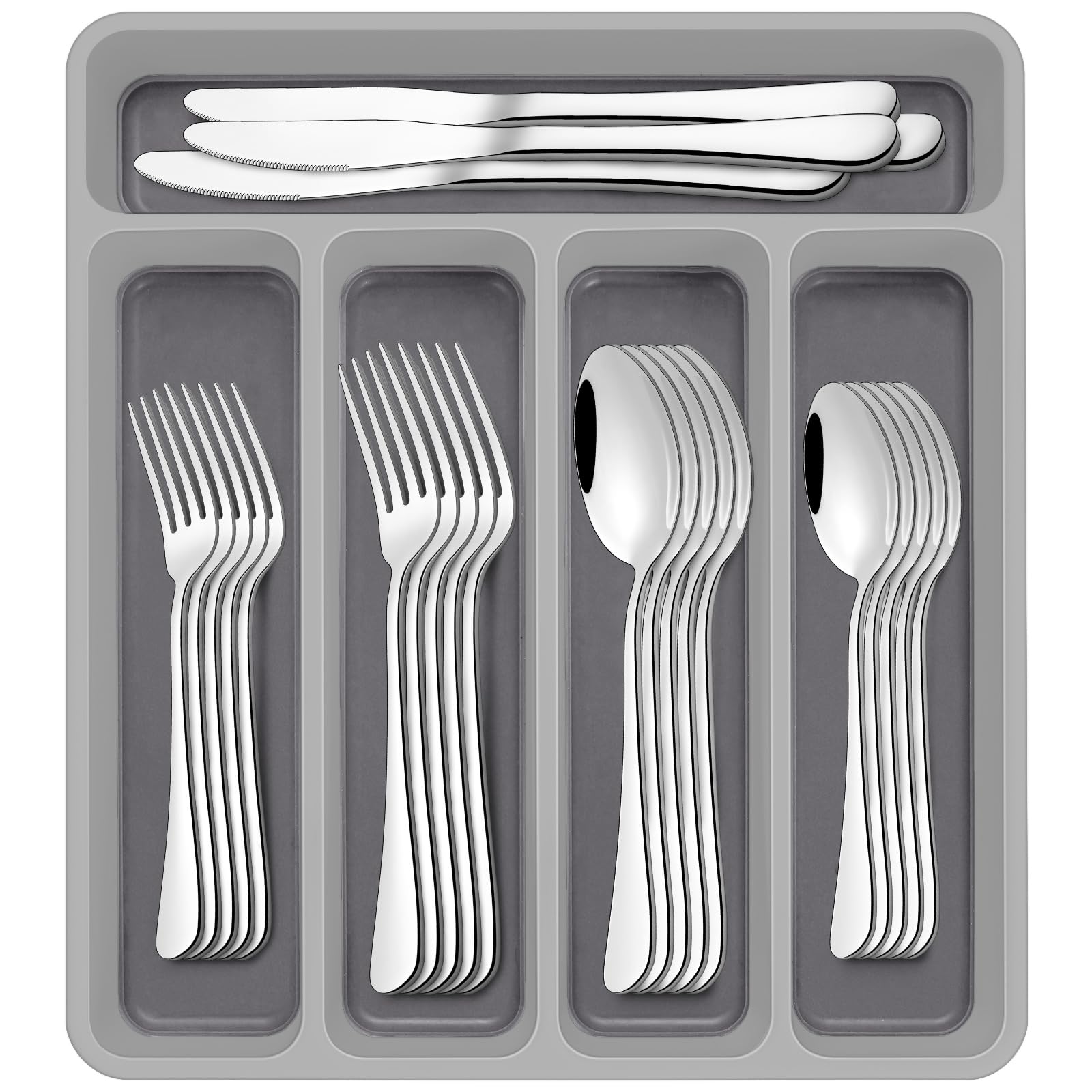 AIVIKI conjunto 60 piezas con organizador plástico para ordenar la mesa.