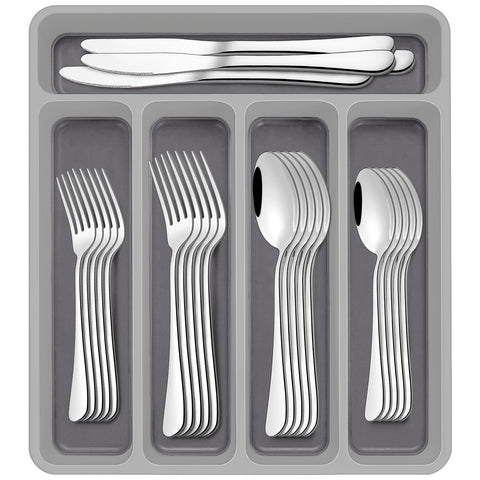 AIVIKI conjunto 60 piezas con organizador plástico para ordenar la mesa.
