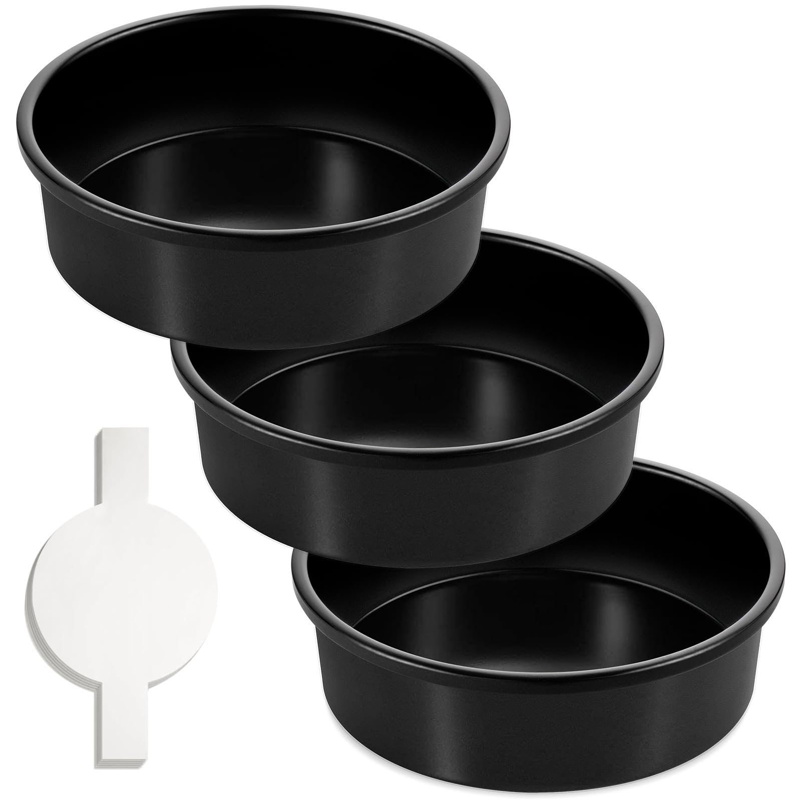 Bandejas redondas AIVIKI de 8 pulgadas para pasteles, horneado uniforme