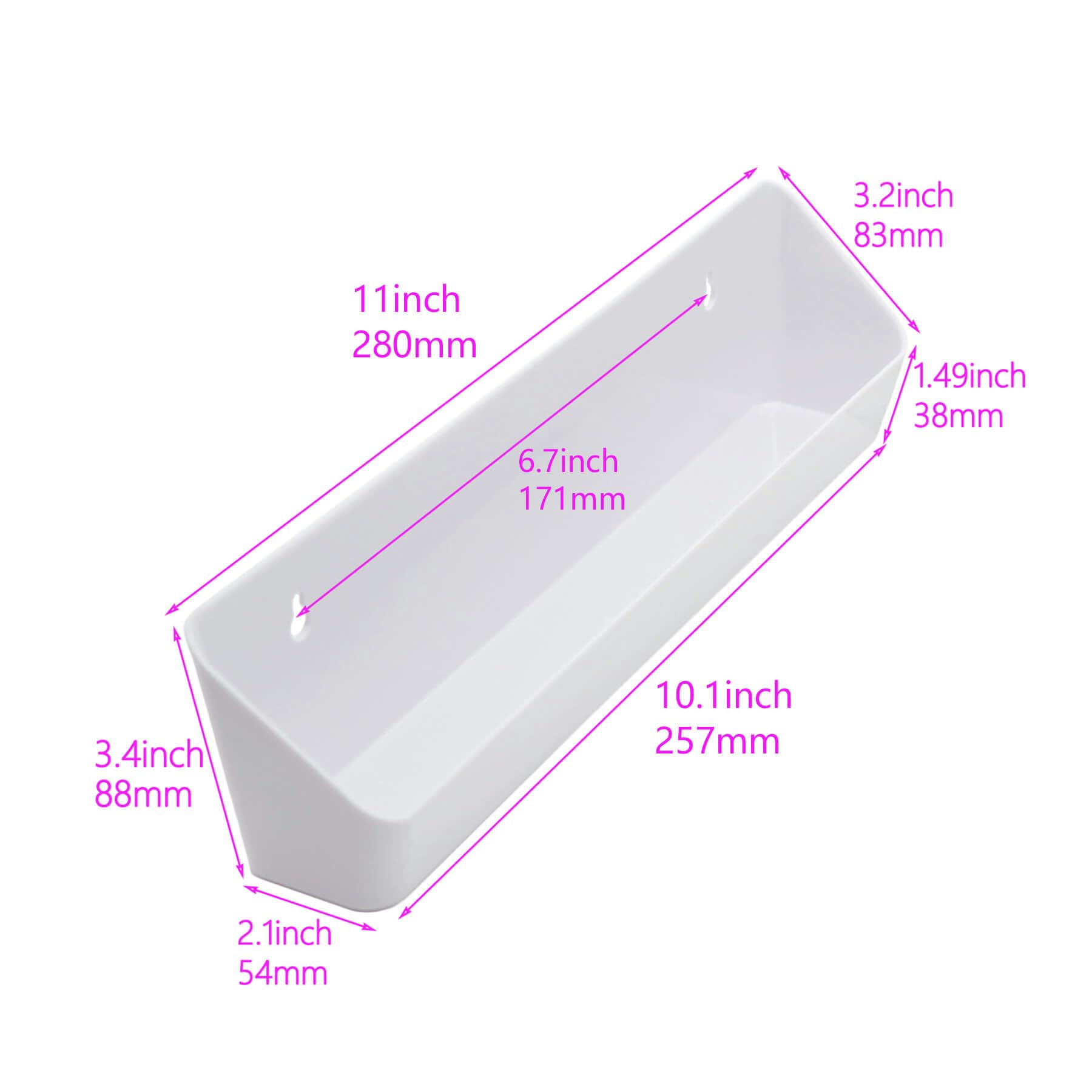 Dimensiones 11 x 2.5 x 3.4 pulgadas de Aiwaiufu para cajones estándar.