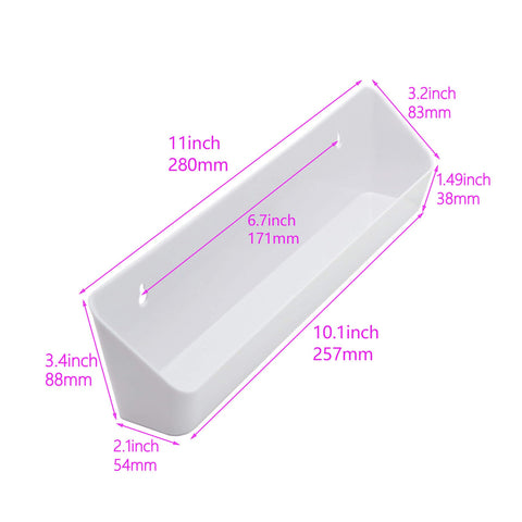Dimensiones 11 x 2.5 x 3.4 pulgadas de Aiwaiufu para cajones estándar.