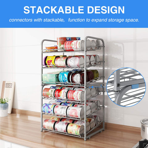 AIYAKA organizador de latas tres niveles, ensamblaje sencillo sin herramientas.