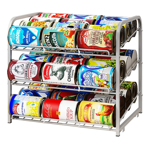 AIYAKA organizador de latas tres niveles, frente: acceso rápido a 36 latas.