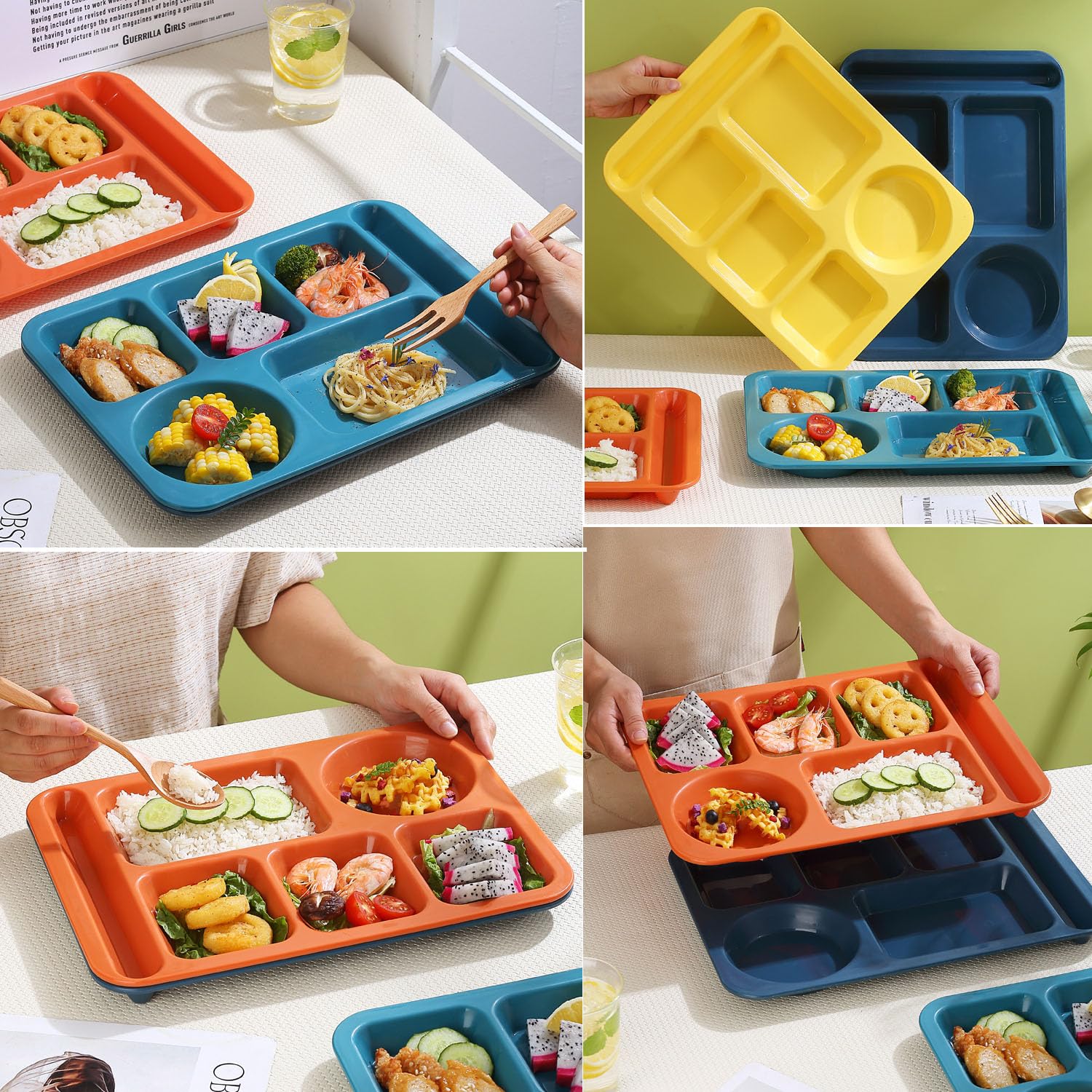 AIYoo platos divididos para servir comidas variadas en fiestas