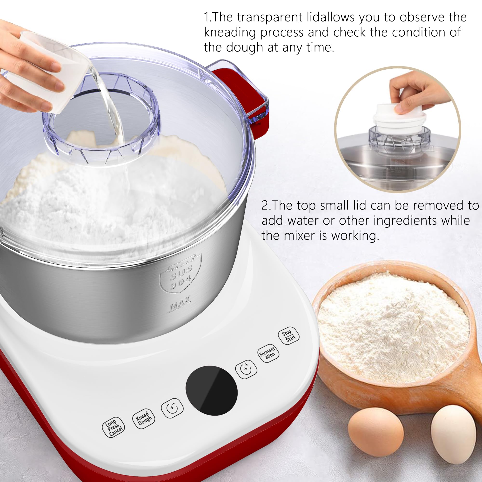 AIZIYO DoughChief cuchilla en S para desarrollo de gluten y masa suave.