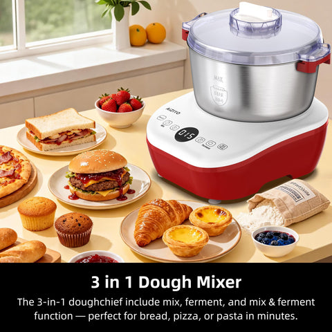 AIZIYO DoughChief cuenco de acero inoxidable 304 resistente y apto para preparar grandes cantidades