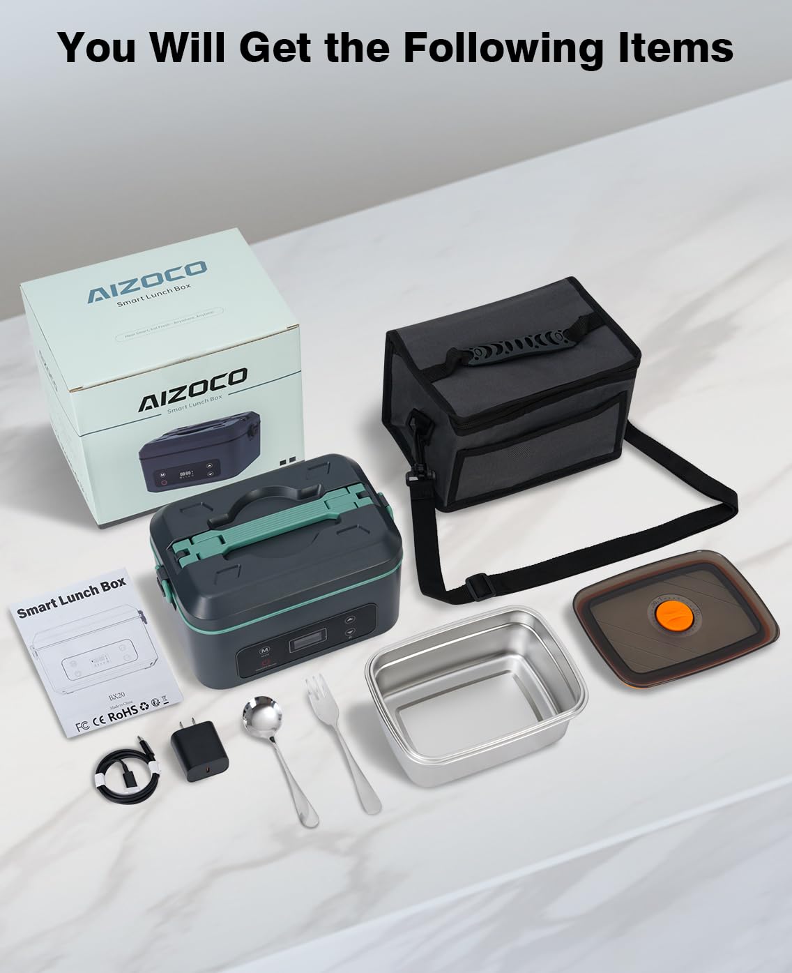 AIZOCO Lunch Box diseño ligero y portátil para uso diario