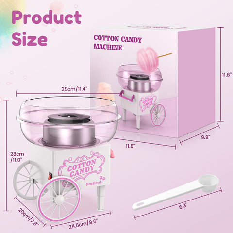 Ajgvq máquina algodón mini detalle tapa, diseño seguro para niños.
