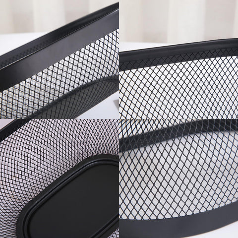 Cesta AJIODA de malla ovalada negra con buena ventilación.