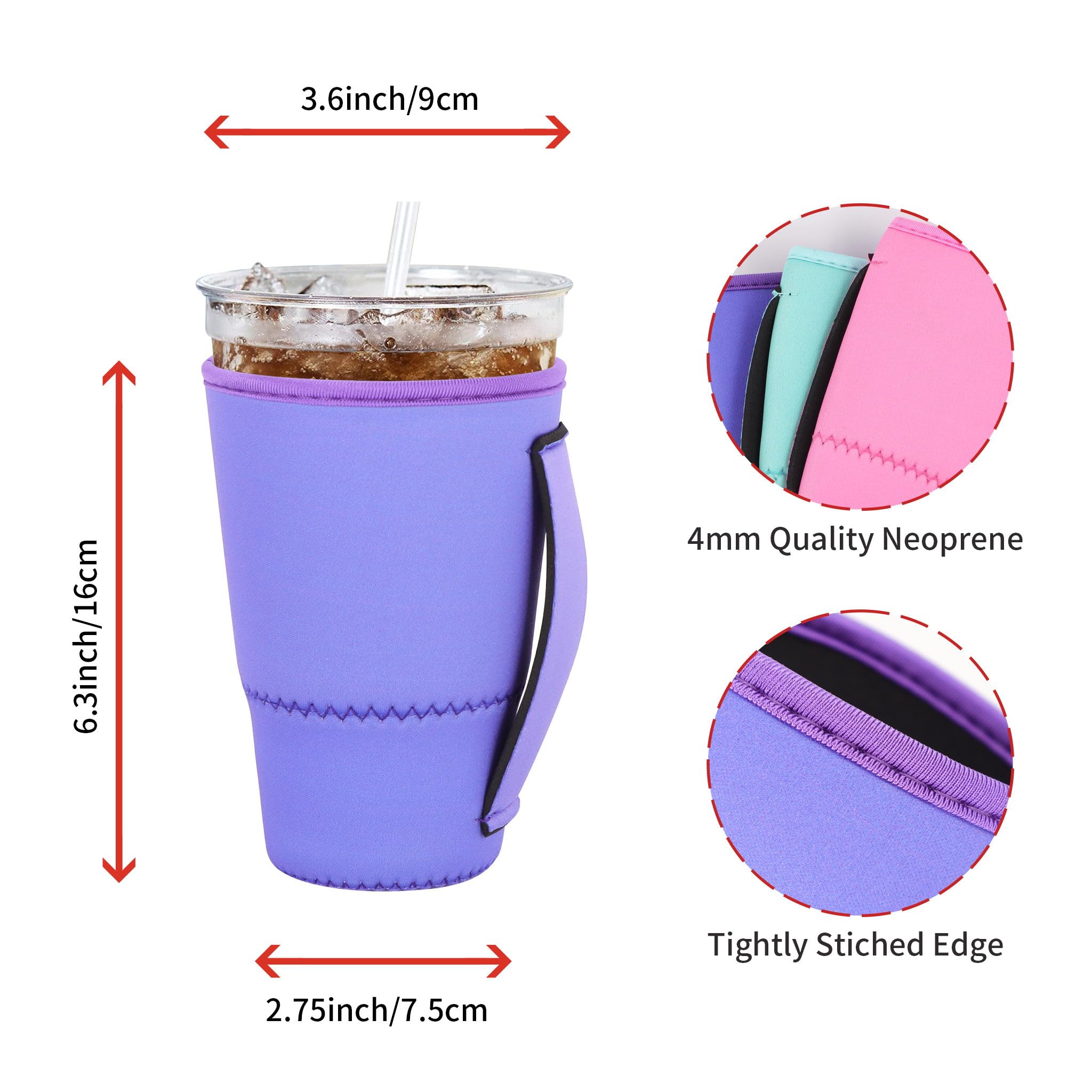 AJLTPA 4 paquetes aislante neopreno: aislamiento eficaz para bebidas heladas.