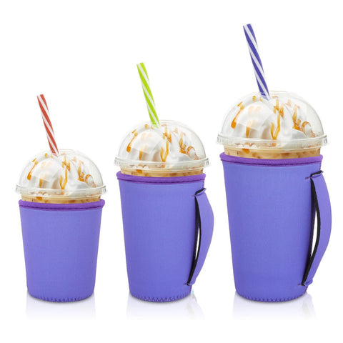 AJLTPA funda aislante 16-18oz violeta, mantiene la bebida fría y evita condensación.