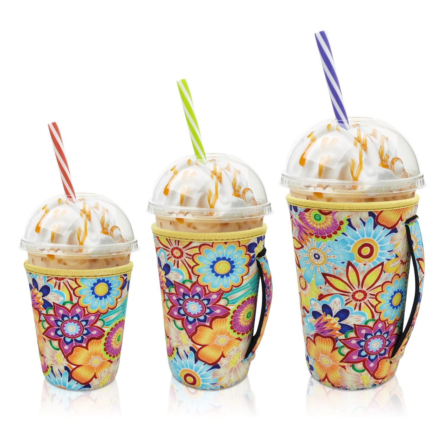 AJLTPA funda aislante para café 16-18oz evita condensación y mantiene frío.
