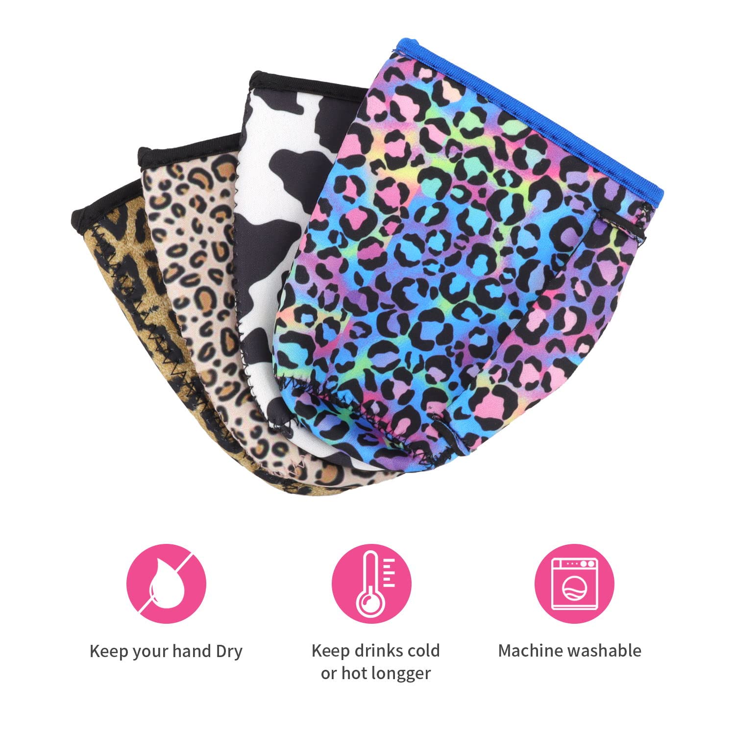 Funda para tazas 22-24 oz, patrón animal, mantiene la bebida fría