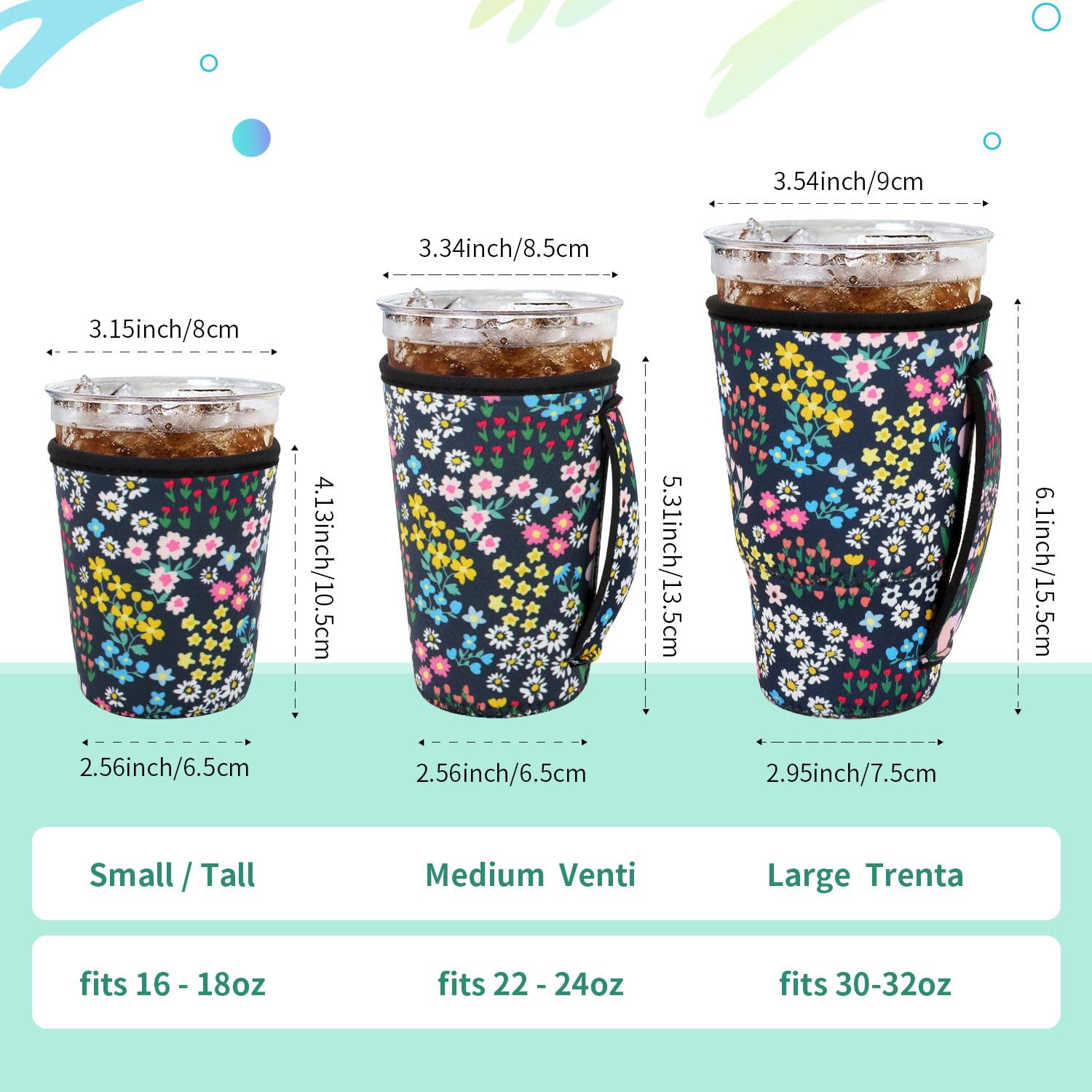 AJLTPA funda neopreno 22-24oz con asa: ajuste cómodo y seguro.