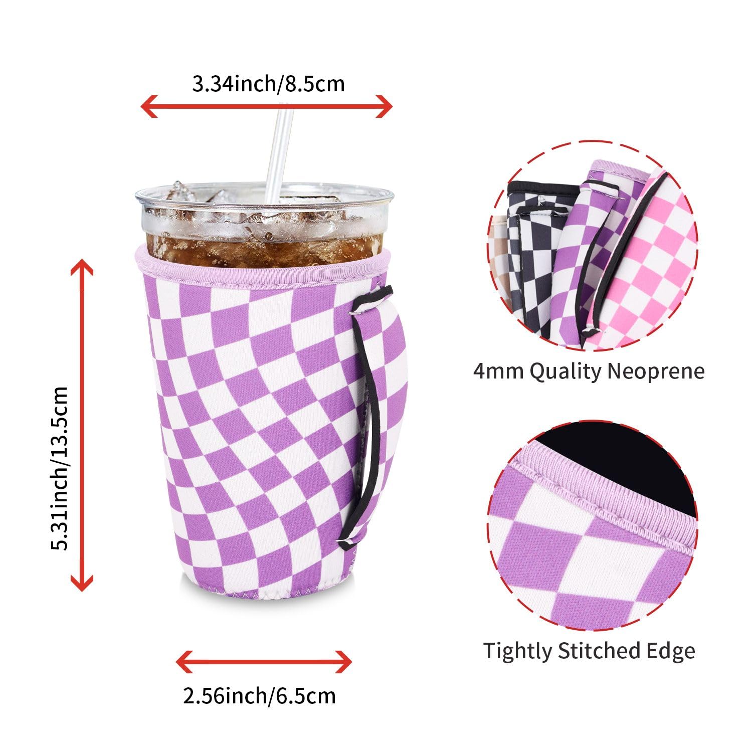 AJLTPA estilo 2: funda de neopreno con asa para tazas 22-24oz, agarre cómodo.
