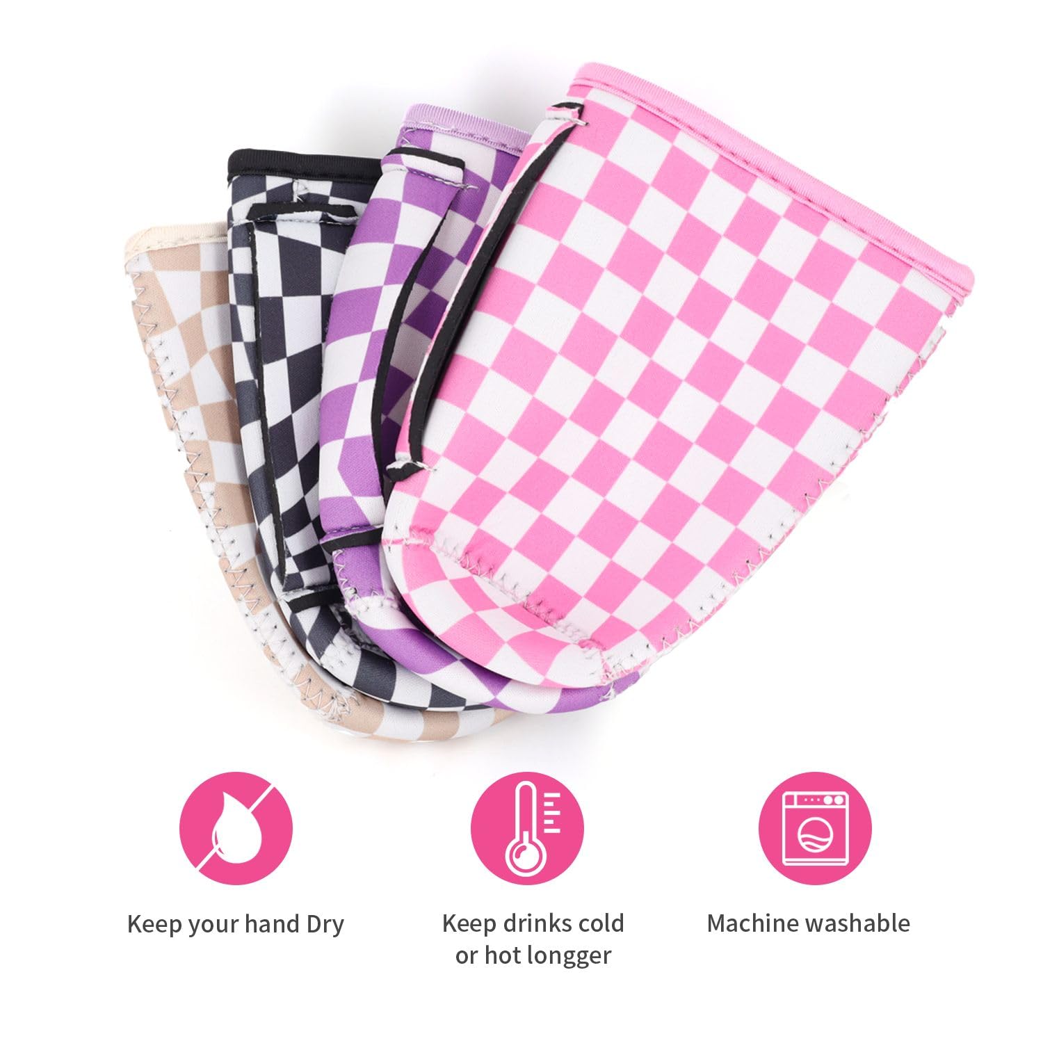 AJLTPA estilo 3: funda de neopreno con asa para tazas 22-24oz, ideal para viajes.