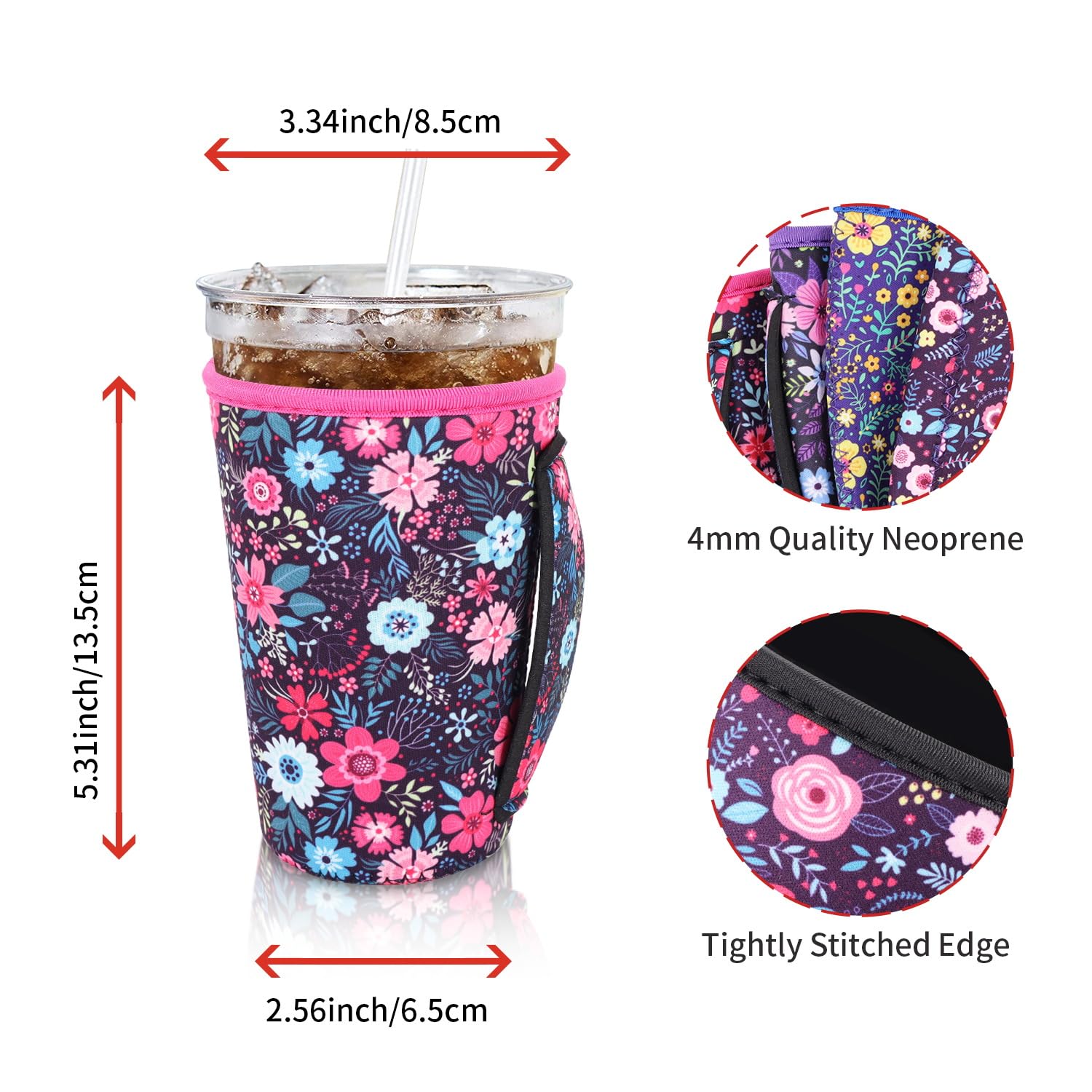 Manija ergonómica AJLTPA facilita sujetar la taza 22-24oz durante el desplazamiento.