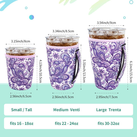 AJLTPA manga aislante para 22-24oz con asa, cómodo al sostener.