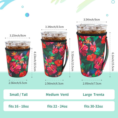 AJLTPA manga aislante para café frío 22-24 onzas, manejo ergonómico
