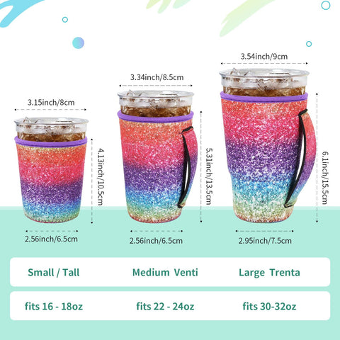 Manga aislante AJLTPA 22-24 oz con asa, agarre seguro al llevar bebidas.