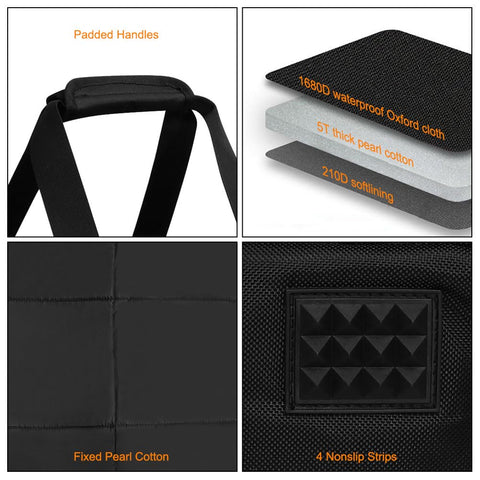 Ajyingasyo malla para copas y accesorios dentro de la bolsa.