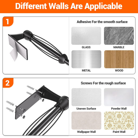 AKAAYUKO portarrollos versátil para montaje vertical u horizontal