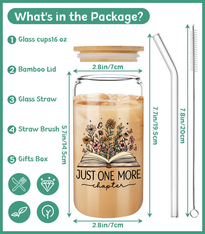 AKAQCHANG caja regalo para vaso de vidrio 16oz, lista para sorprender.