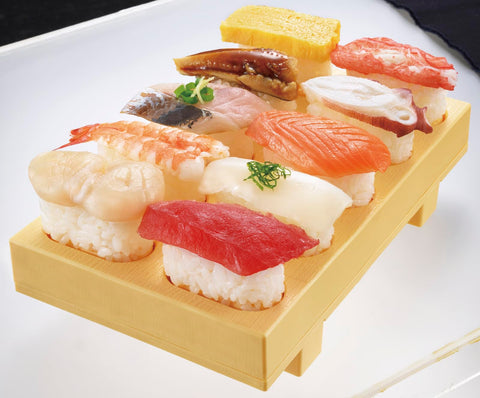 Uso doméstico sencillo con el molde Akebono Sangyo para sushi nigiri.