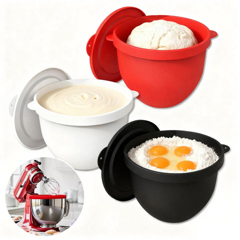 Akiosk forro de silicona para KitchenAid, ajuste perfecto en tazón inclinable.