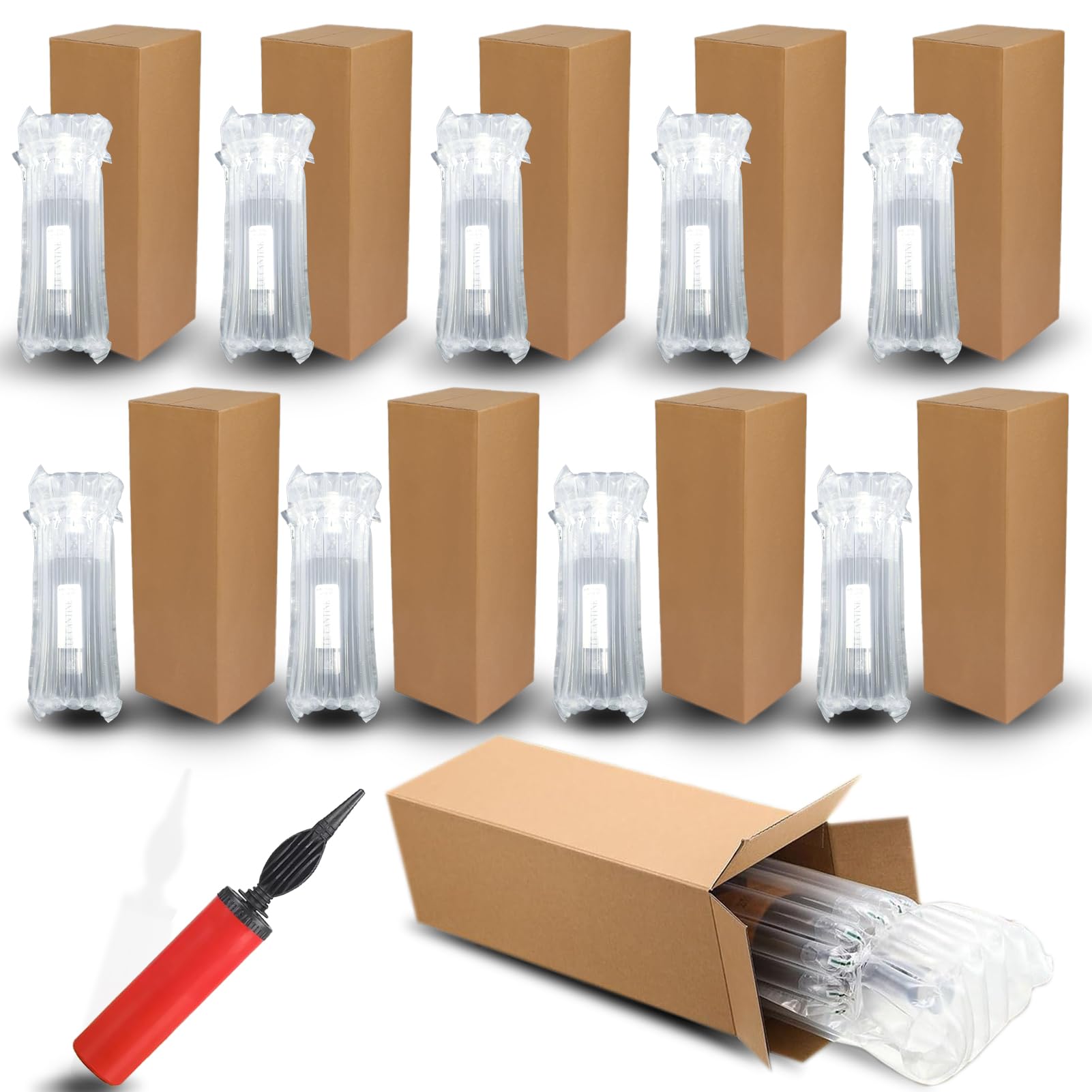 AKLVBL juego diez cajas envío vino protege botellas durante el transporte