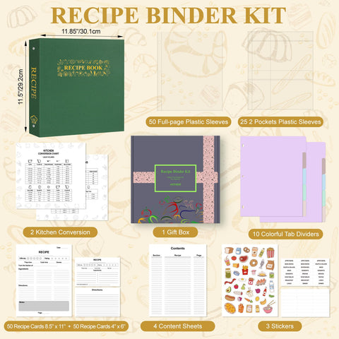 AKONEGE fundas-protectoras-recetas protege las tarjetas y facilita ver el contenido.