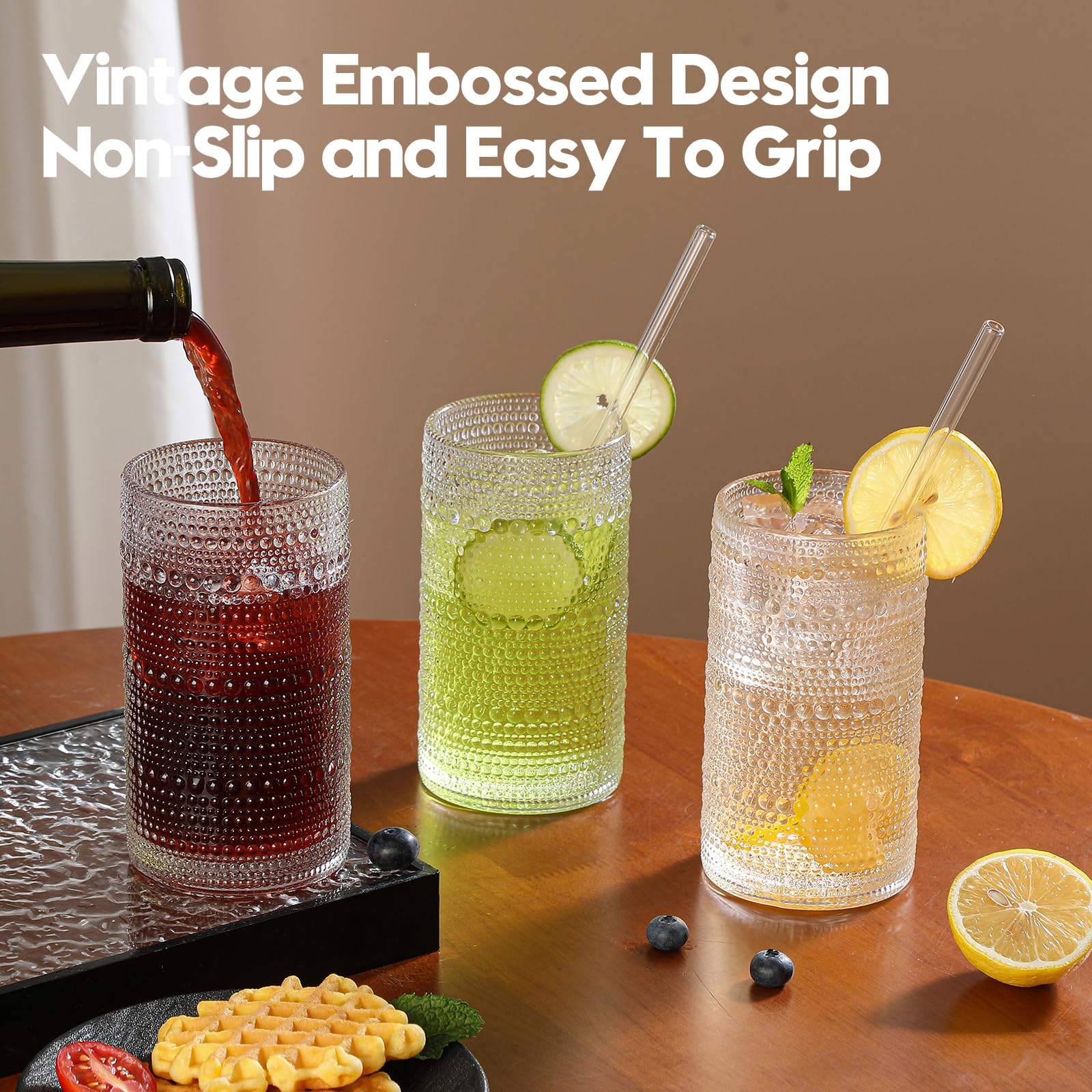 Vaso transparente Akutaa Vintage para mesas modernas o clásicas.