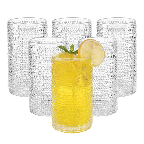 Vaso Akutaa Vintage Hobnail de 16 onzas, ideal para agua diaria.
