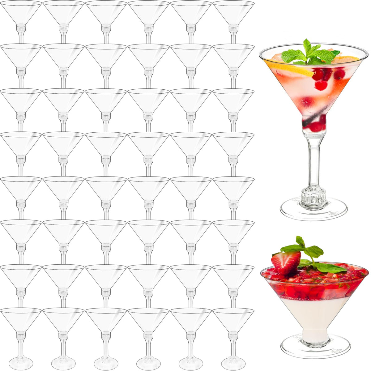 Copa de martini de Alaeseje, 50 unidades, ideal para fiestas y catering