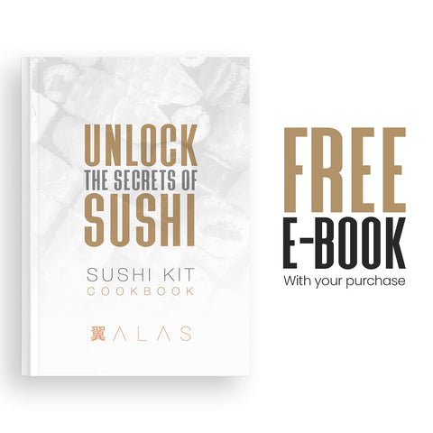 Alas Set de Sushi 20 Piezas: pala para arroz para empacar con precisión