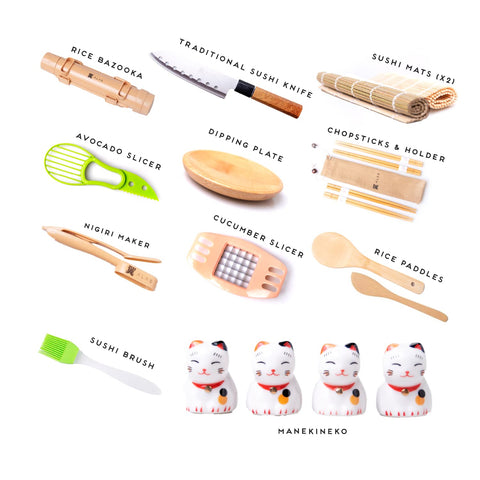Alas Set de Sushi 20 Piezas: soporte para sushi para servir con orden