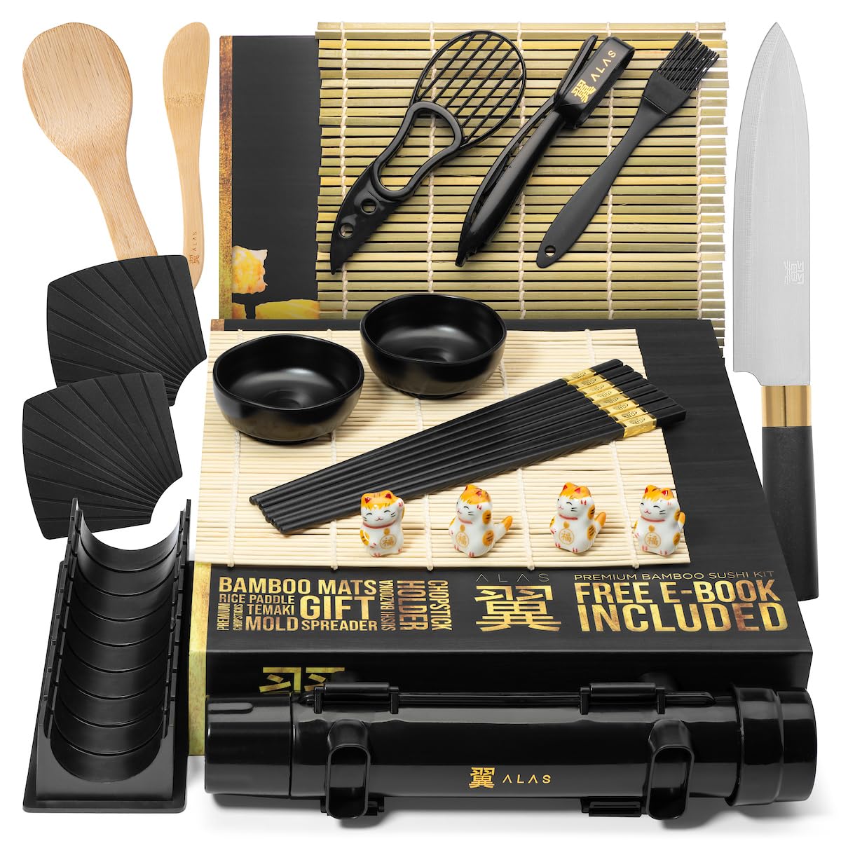 Alas Sushi Kit: cuchillo para sushi, cortes precisos para rollos