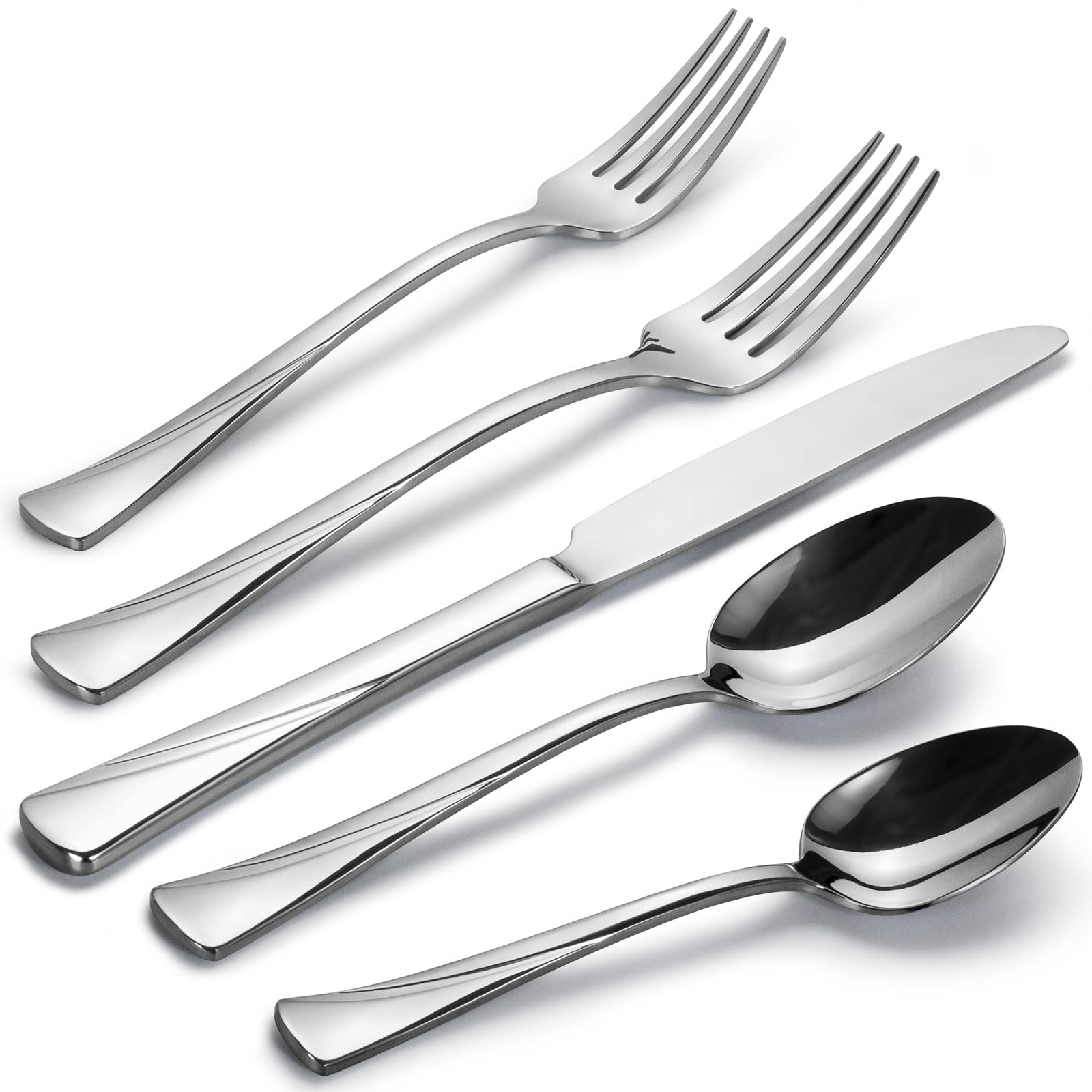 Alata Alice: cuchillos de cena con acabado espejo para uso diario, elegante.