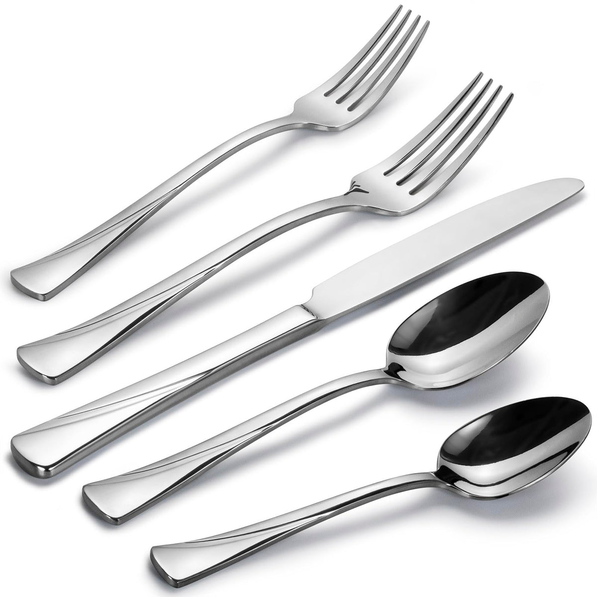 Alata Alice: cuchillos de cena con acabado espejo para uso diario, elegante.