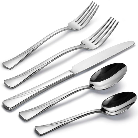 Alata Alice: cuchillos de cena con acabado espejo para uso diario, elegante.