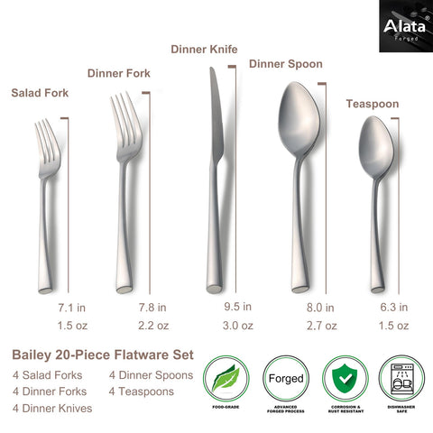 Alata Bailey cucharita, servicio para té o postre.