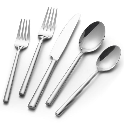 Alata Potter set cubiertos 20 piezas, acabado espejo, ideal para cenas diarias.