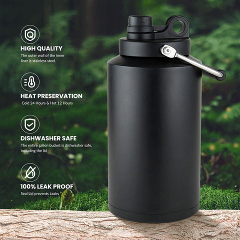 Alathote Botella de agua con mango ergonómico facilita transporte.