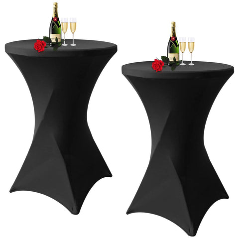 Albassa funda para mesa cóctel 32x43, negro, ajuste rápido y look profesional