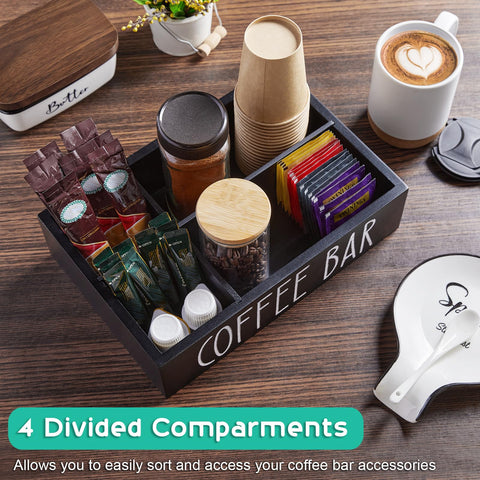 ALELION Organizador de barra para condimentos y tazas, estilo práctico