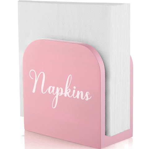 ALELION porta-servilletas rosa de madera, fácil acceso durante la comida