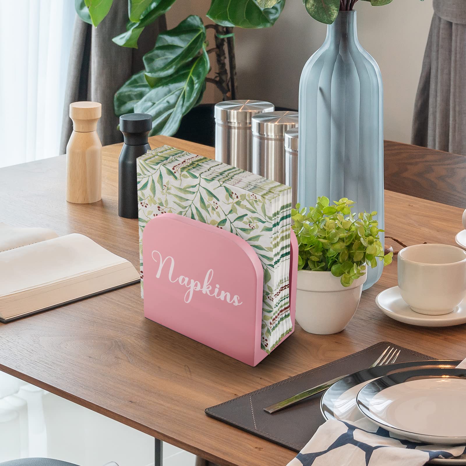 ALELION porta-servilletas rosa, ideal para picnics al aire libre