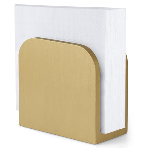 ALELION porta-servilletas oro en mesa para acceso rápido.
