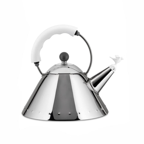 Alessi 9093 W, vista frontal del hervidor para hervir con estilo.