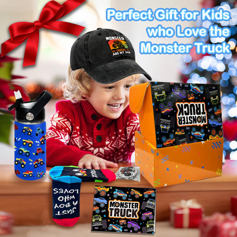 Caja regalo Aleture Monster Trucks; presentación lista para regalar.